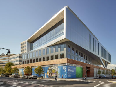 Three-story modern building in Boston